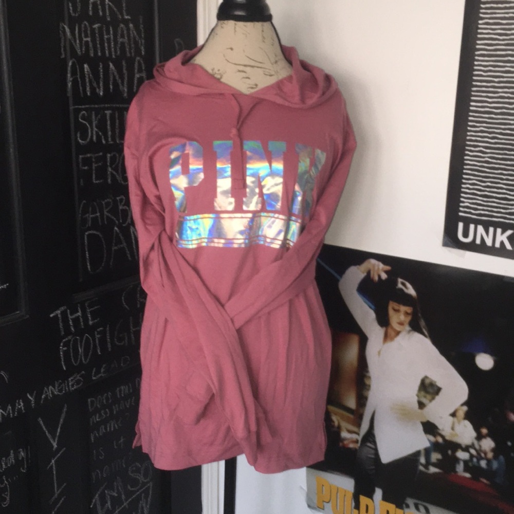 Pink light hoodie top